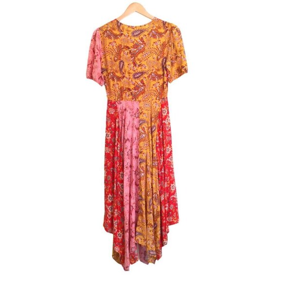 Zara Boho Multicolor Long Floral Patchwork Dress Size S - Picture 6 of 6